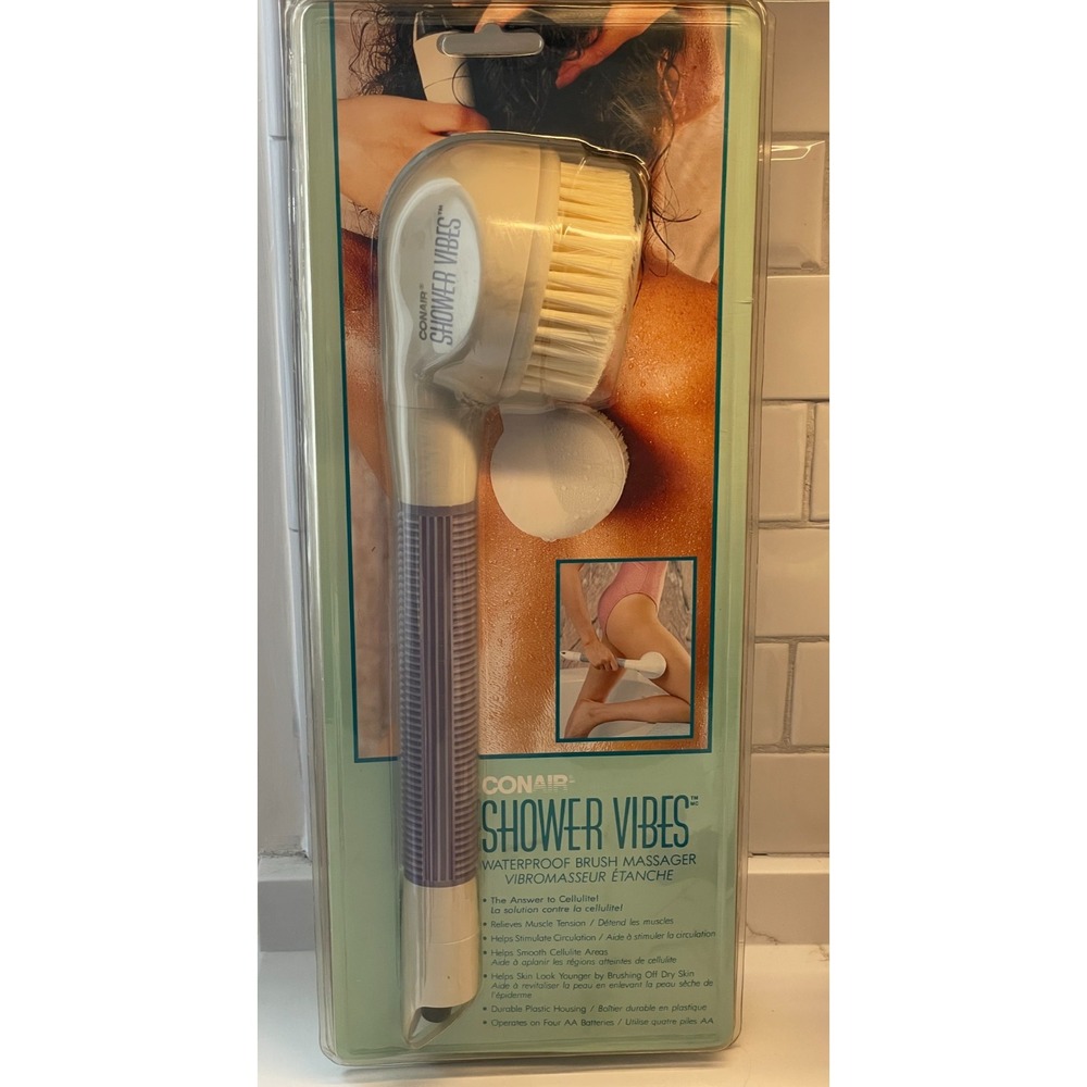 Vtg Conair‎ Shower Vibes Brush Massager Handheld Waterproof New Sealed Circulate